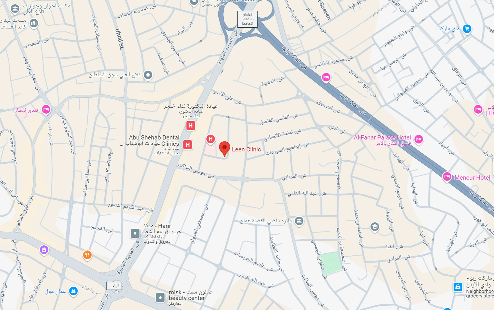   Dr. Leen Clinic Map location, Consultant Gynecologist  